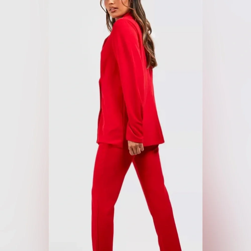 BOOHOO JERSEY KNIT DOUBLE BREASTED BLAZER - Picture 2 of 8